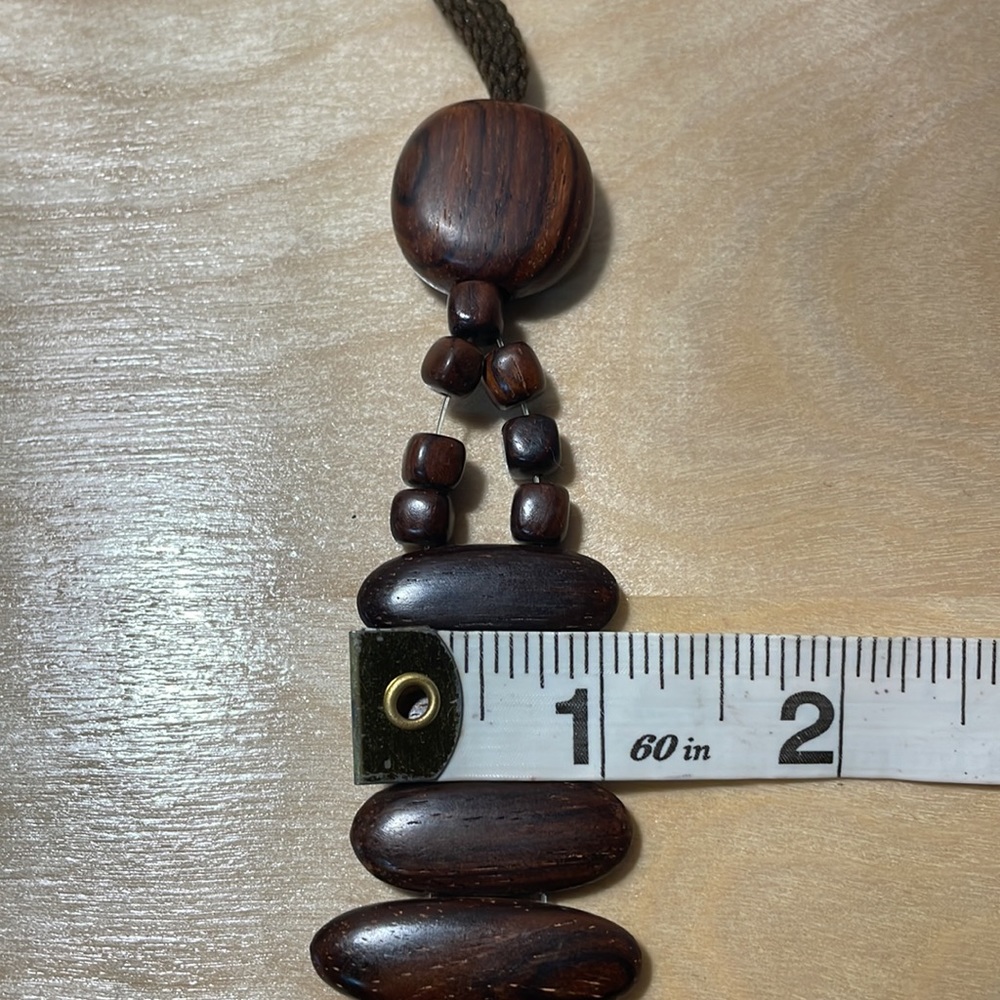 Handcrafted Wood Statement Belt - Brown - Picture 11 of 11